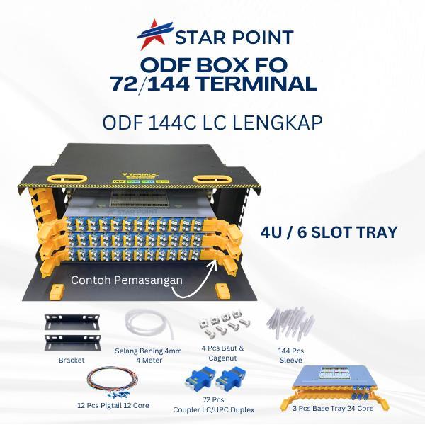 Fiber Optic ODF 144 Core LC Lengkap Rackmount | ODF 144C LC