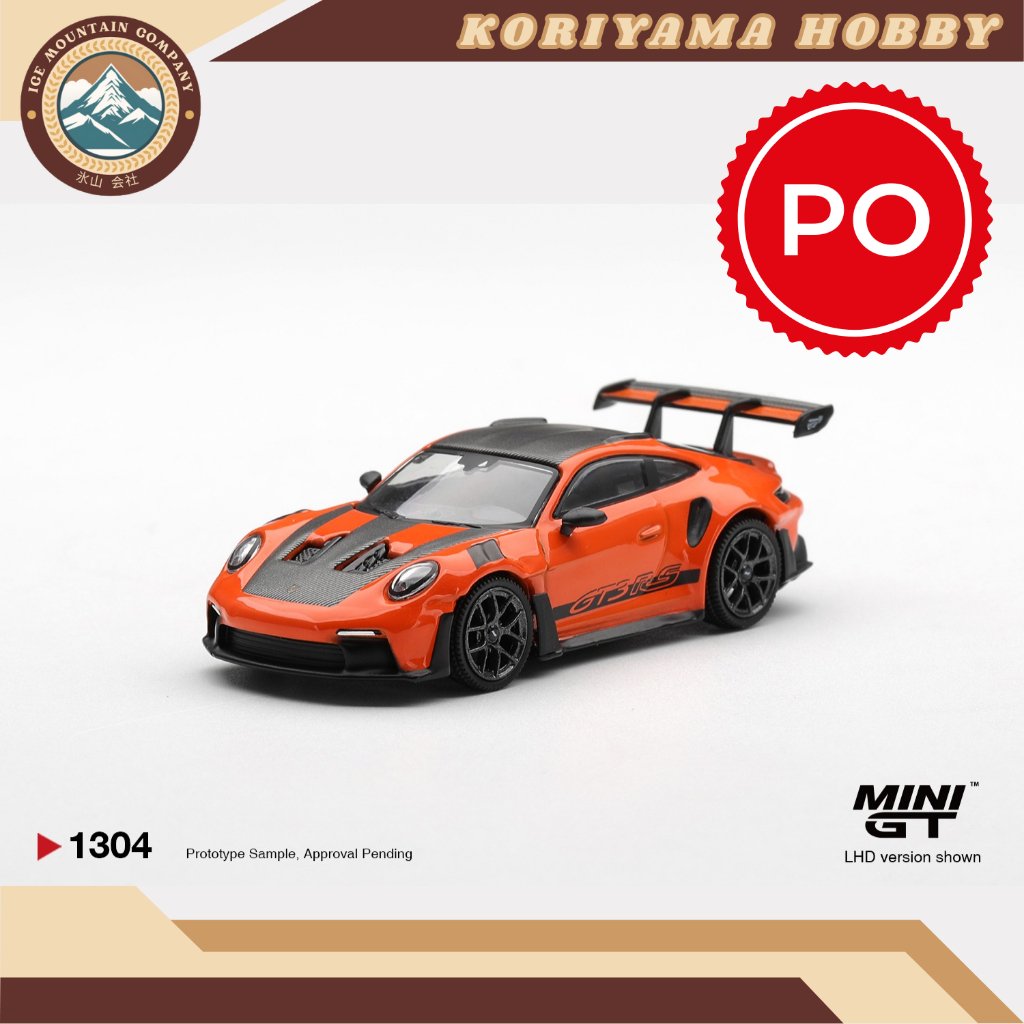Mini GT 1304 Porsche 911 (992) GT3 RS Weissach Package Gulf Orange MiniGT