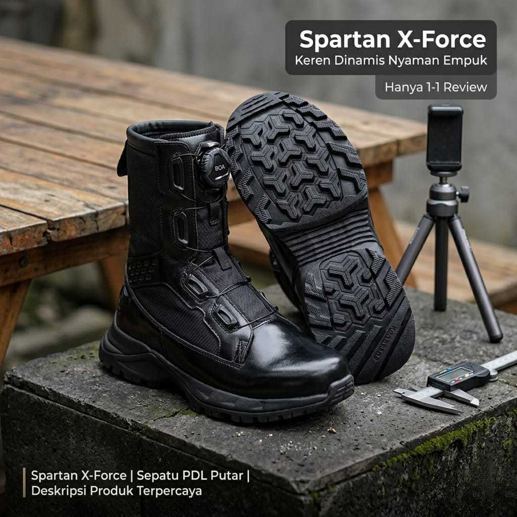 Sepatu PDL Spartan X-FORCE Tali Putar