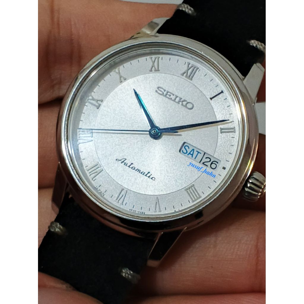Jam tangan Seiko Presage Automatic 4R36 original white dial sapphire crystal