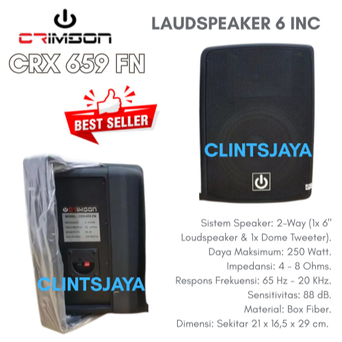 Speaker Box CRIMSON CRX-659 FN speaker Box 6"/set,(box speaker pasif)