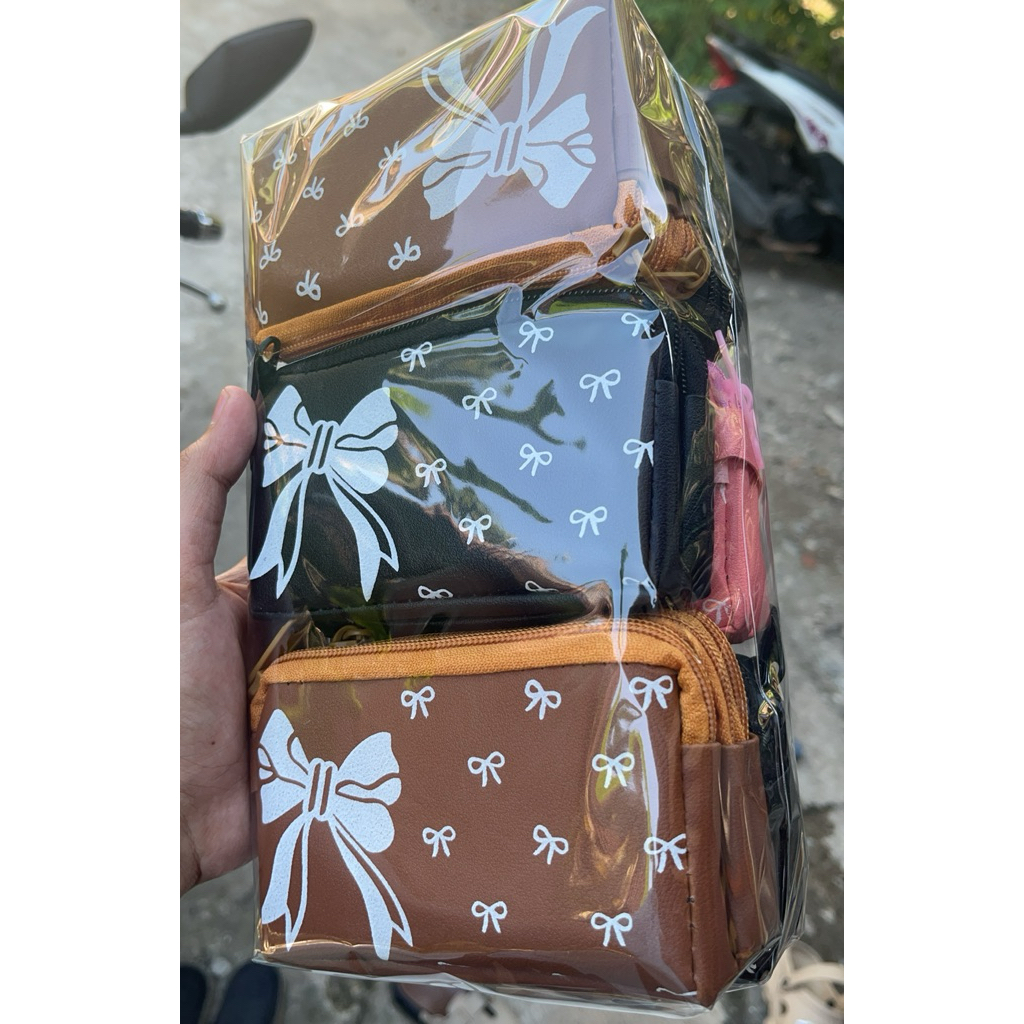 Dompet Wanita HP 3 Resleting Eco Multifungsi Pouch 3 Ruang Random