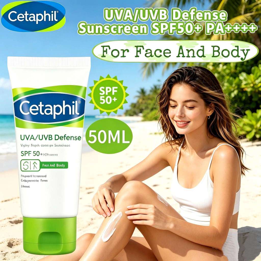 [COD & Beli 2 gratis 1] Cetaphil UVA/UVB Defense SPF 50PA++++ Sunscreen Sunblock dengan Mexoryl Pele