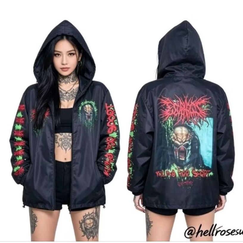WINDBREAKER - ESOPHAGUS - Klling For Sport / jaket band metal original