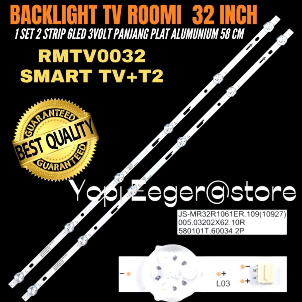 BACKLIGHT TV LED ROOMI SMART TV 32 INCH RMTV0032 SMART TV +12 BACKLIGHT TV ROOMI 32 INCH