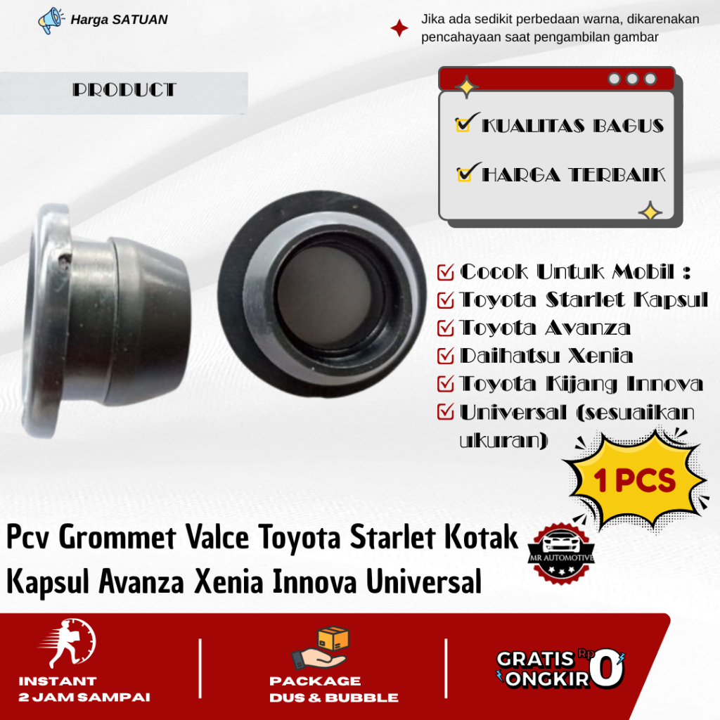 Pcv Grommet Valce Toyota Starlet Kotak Kapsul Avanza Xenia Innova Universal