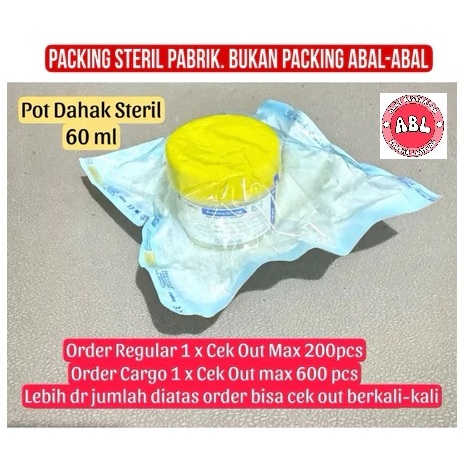 Pot Dahak Steril Pabrik/Urin/Spesimen Steril /Non Steril 60ml