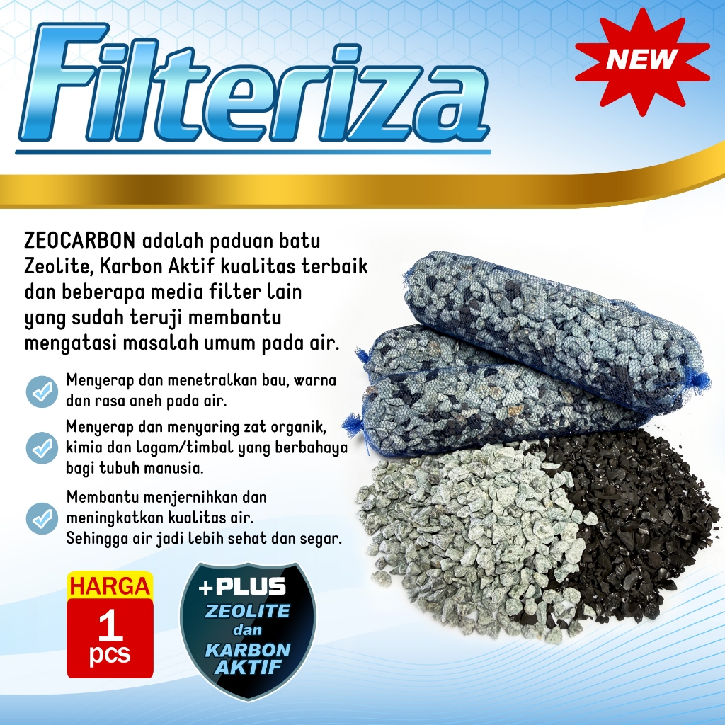 Karbon Aktif Filter Air Filteriza Zeocarbon Karbon Aktif Zeolite Kualitas Super