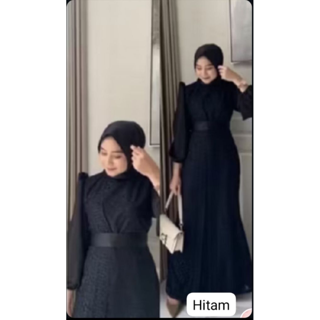gamis elika dreeskondangan/remaja kekinian bajumuslim/brokat/mewahelegant