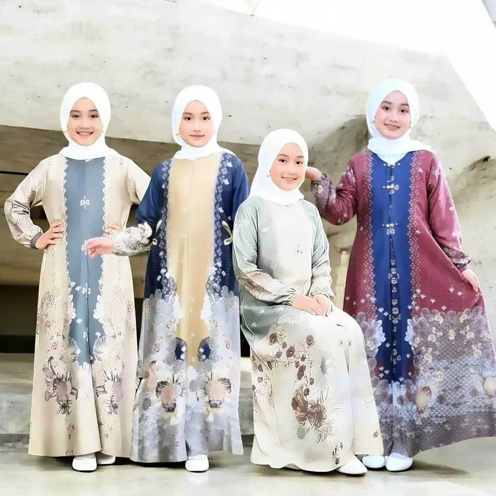 gamis Medina anak silk premium/ gamis cantik anak