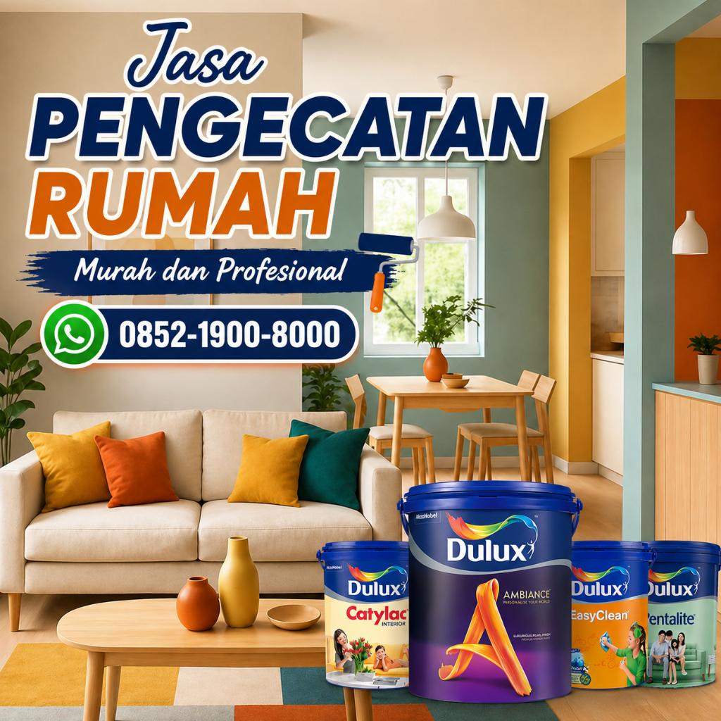 Jasa Pengecatan Rumah Murah dan Profesional - Khusus Interior - Borongan Pakai Cat Dulux