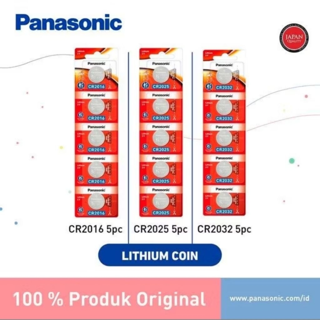 Baterai/Batre/Battery Jam Kancing CR2032 CR2025 CR 2032 CR 2025 Panasonic