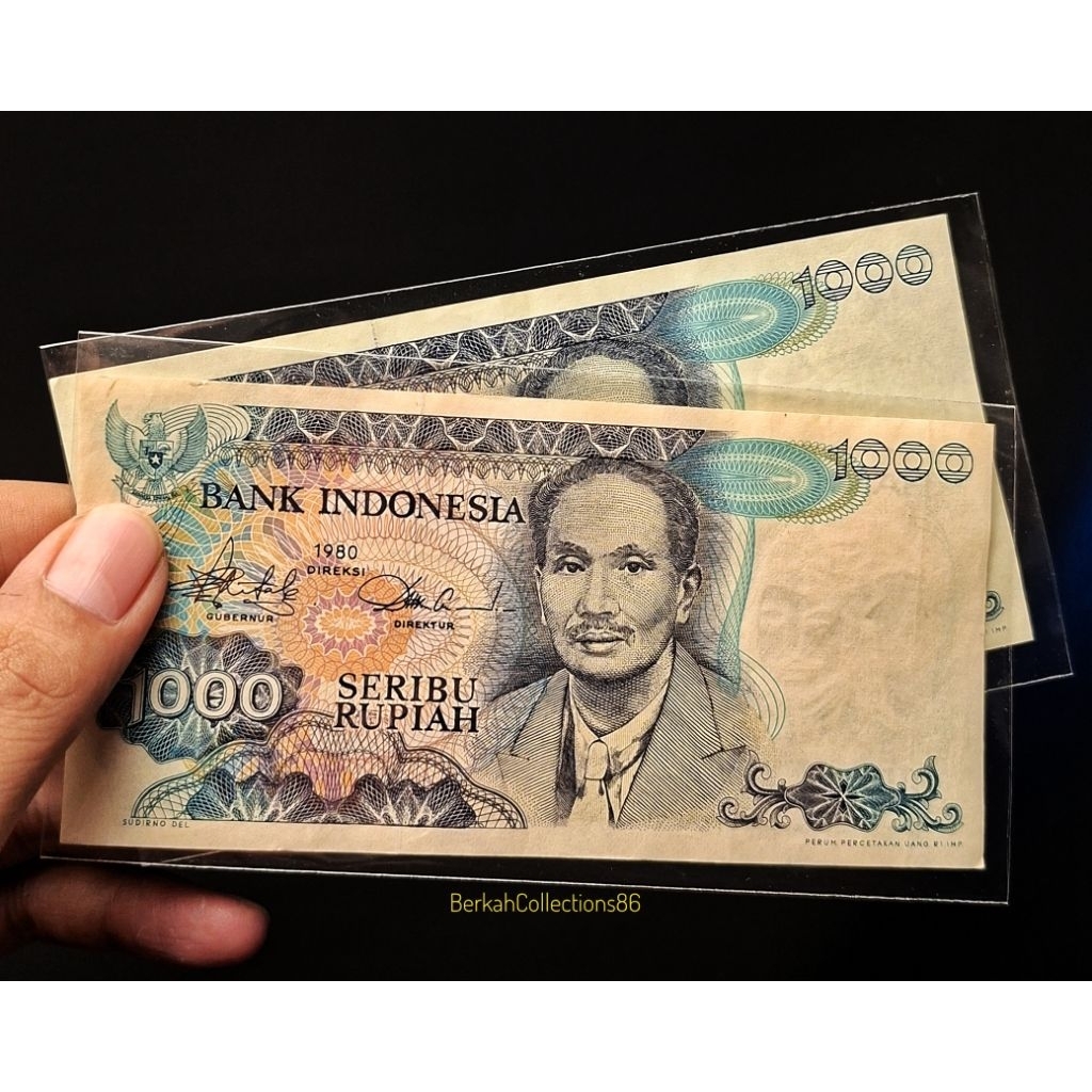 uang kuno 1000 rupiah sutomo tahun 1980 bagus