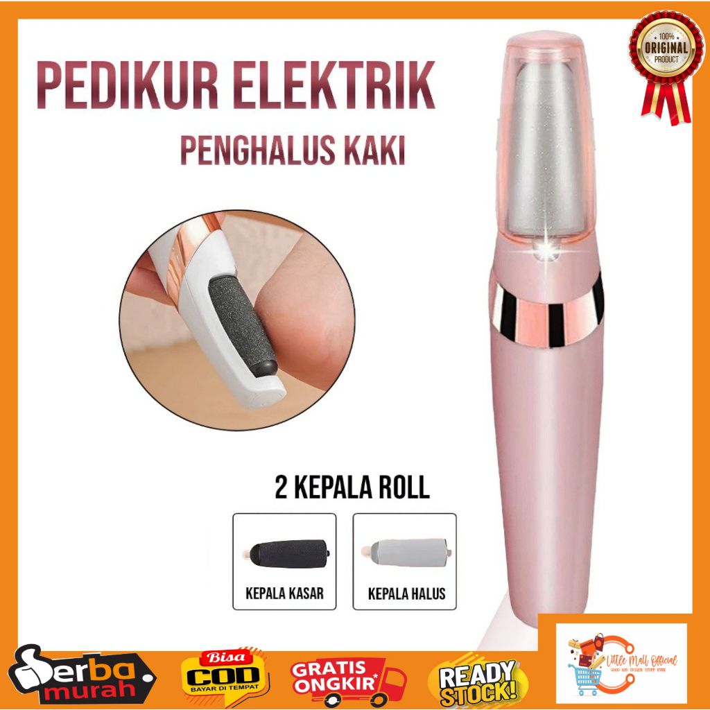 Little Mall ALAT PENGHALUS TUMIT KAKI PENGHALUS KAKI ELEKTRIK UNTUK KULIT MATI DAN KAPALAN PEDICURE 