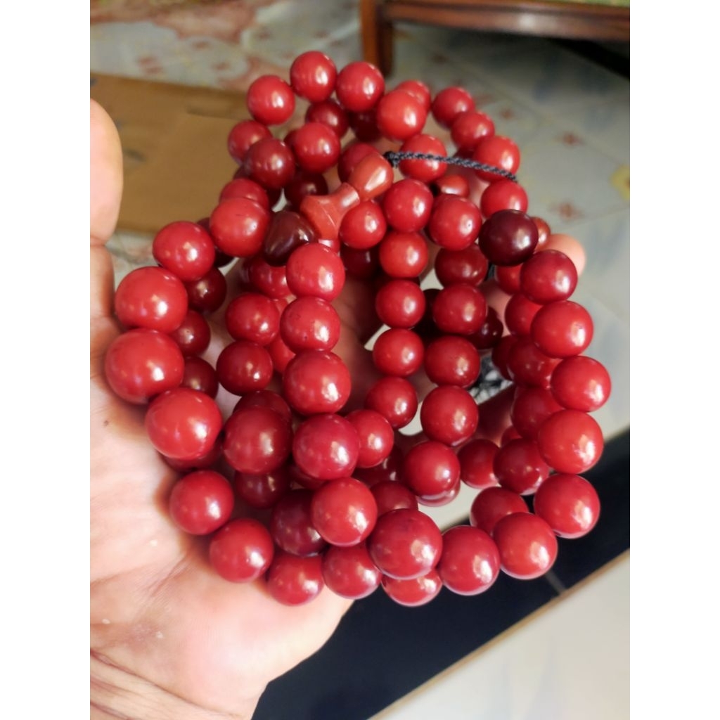 tasbih jumbo kokka jawa merah tasbih murah berkualitas