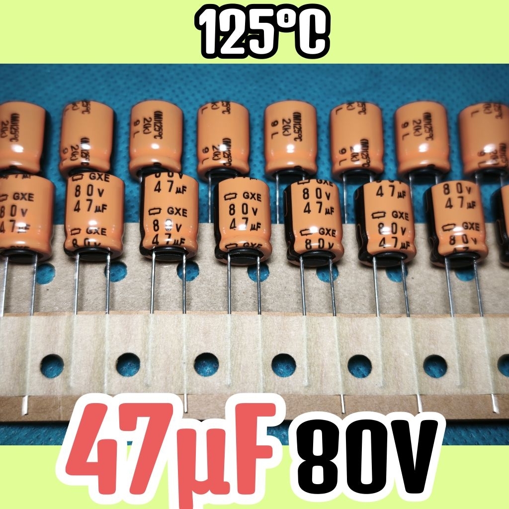 Kapasitor capasitor elko elco 80v 47uf 80v 47 uf 80 v 80volt 47uF ORIGINAL