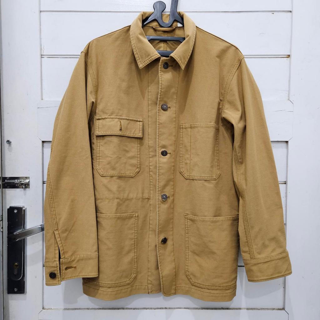 [PRELOVED] Jaket Utilitas Utility Jacket Uniqlo Brown Coklat Muda Size M