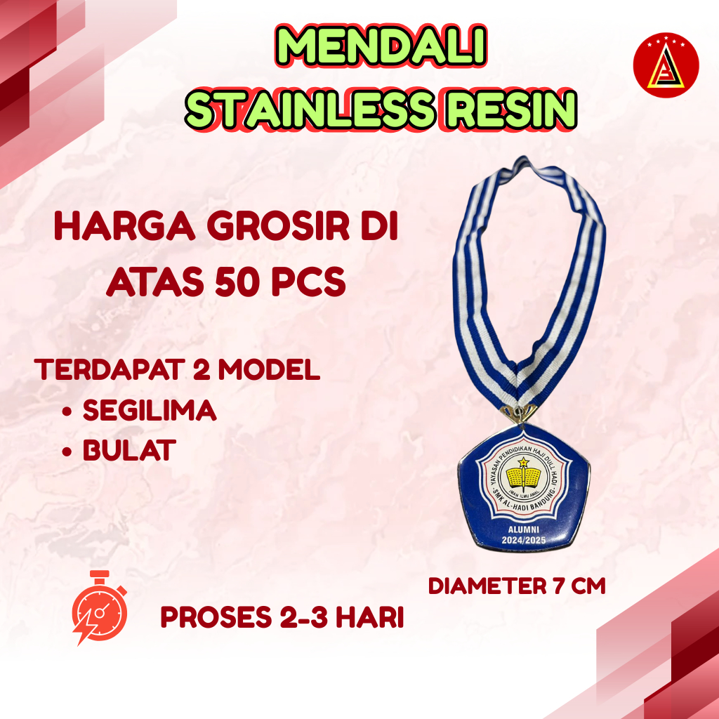 MENDALI WISUDA | MENDALI STAINLESS RESIN | MENDALI RESIN