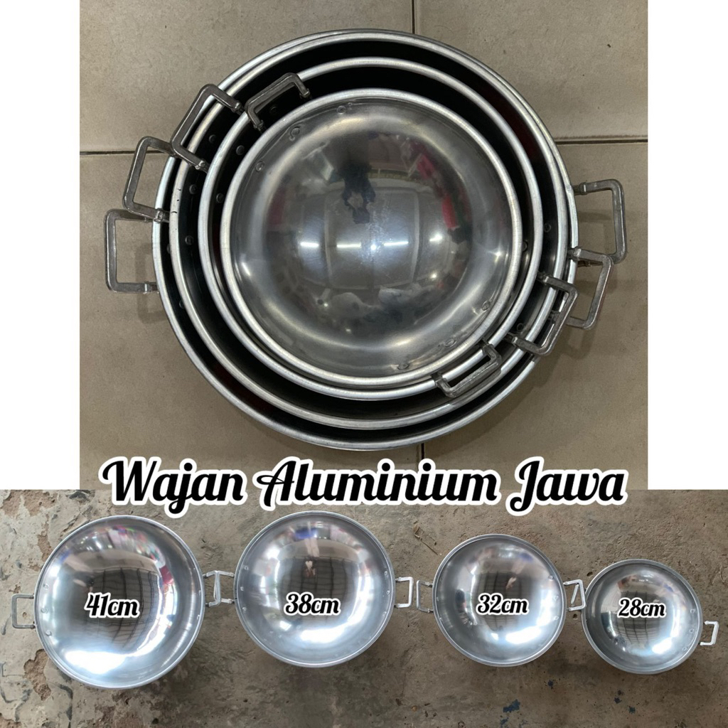 Wajan Jawa Aluminium Ukuran 28/30/32/38/41CM