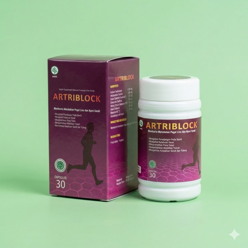 Obat persendian nyeri sendi otot tulang Artriblock Herbal Original 20 Kapsul