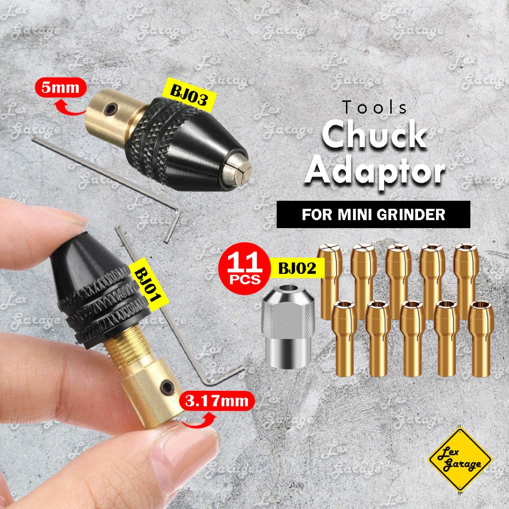 Kepala Bor Mini Drill Chuck Adapter Collet Chuck Gerinda Mini Grinder