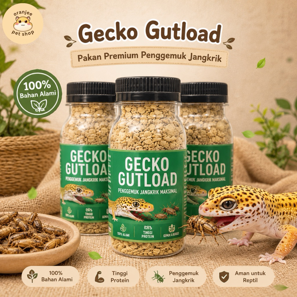 Gecko Gutload Pakan Premium Penggemuk Jangkrik