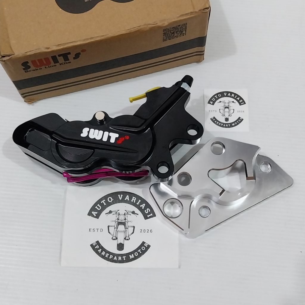kaliper plus breket kaliper bigpot swits breket full cnc cakram depan nmax