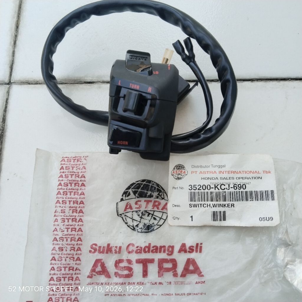 Saklar Kiri Tiger 2000 Tilas TOMBOL HITAM ORIGINAL ASTRA INTERNATIONAL