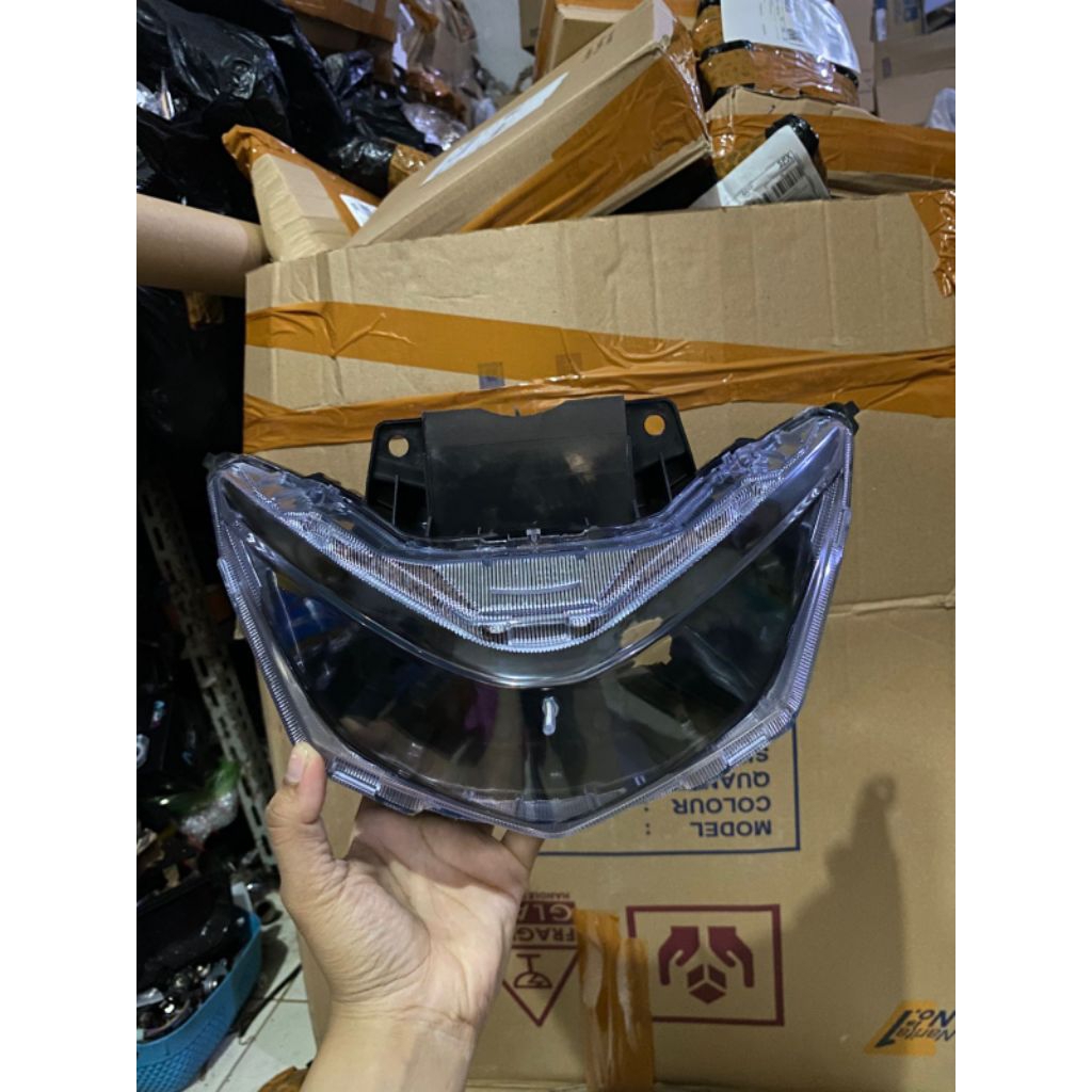 REFLEKTOR LAMPU DEPAN BEAT DELUXE 2020-2022 FULL HITAM