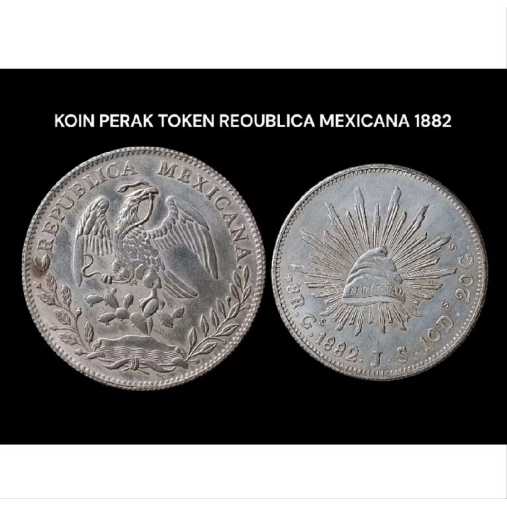 KOIN TOKEN PERINGATAN COIN REPUBLICA MEXICANA 1882
