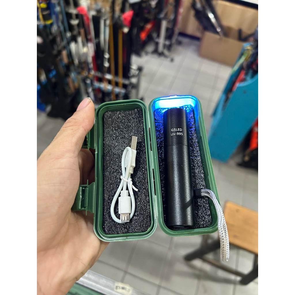 senter UV buat metal jig charger