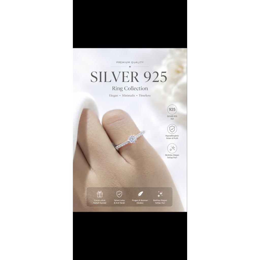 cincin perak/silver Asli S925