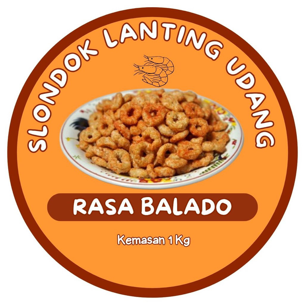 Slondok Lanting Udang Rasa Balado Kemasan 500 gram | Lanting Udang Viral | Jajanan Viral