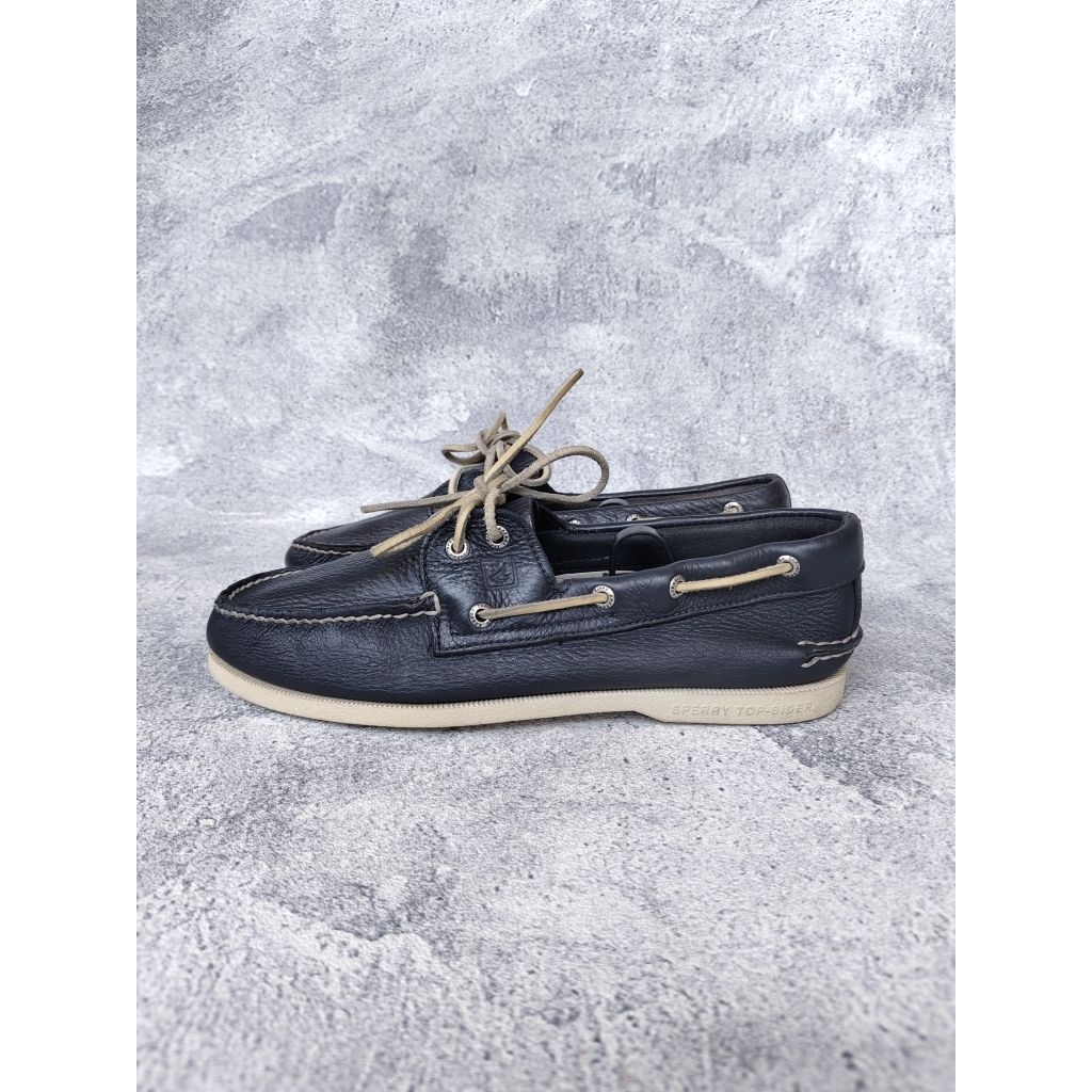 SEPATU LOAFER SPERRY TOP SIDER A/O 2 EYE DARK NAVY SECOND ORIGINAL LIKE NEW