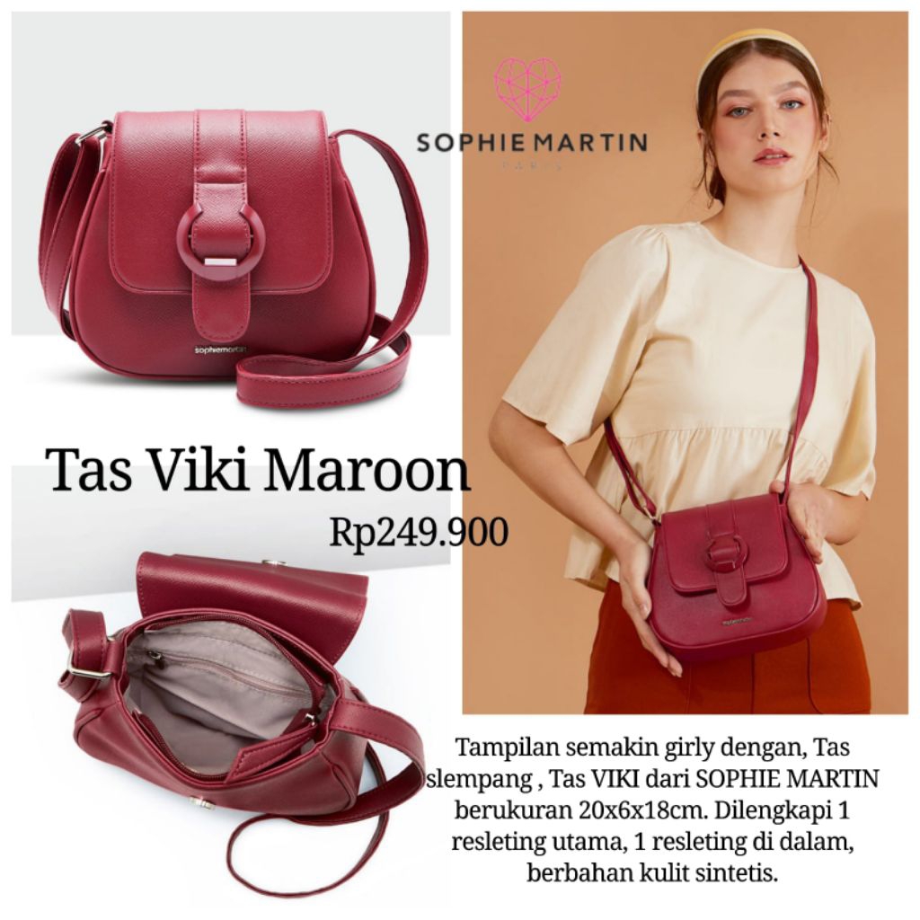 Tas Viki Maroon Sophie