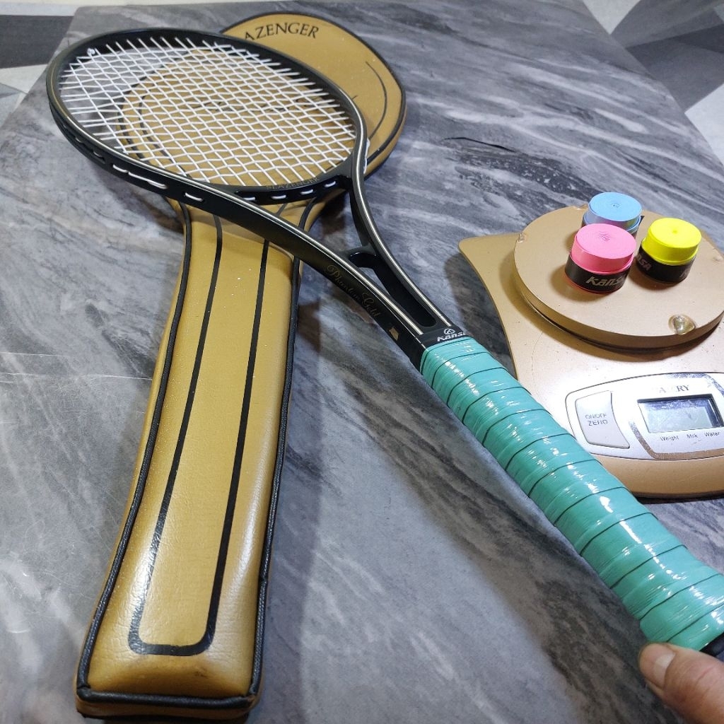 RAKET TENIS ORIGINAL SLAZENGER PHANTOM GOLD BEKAS 325 GRAM