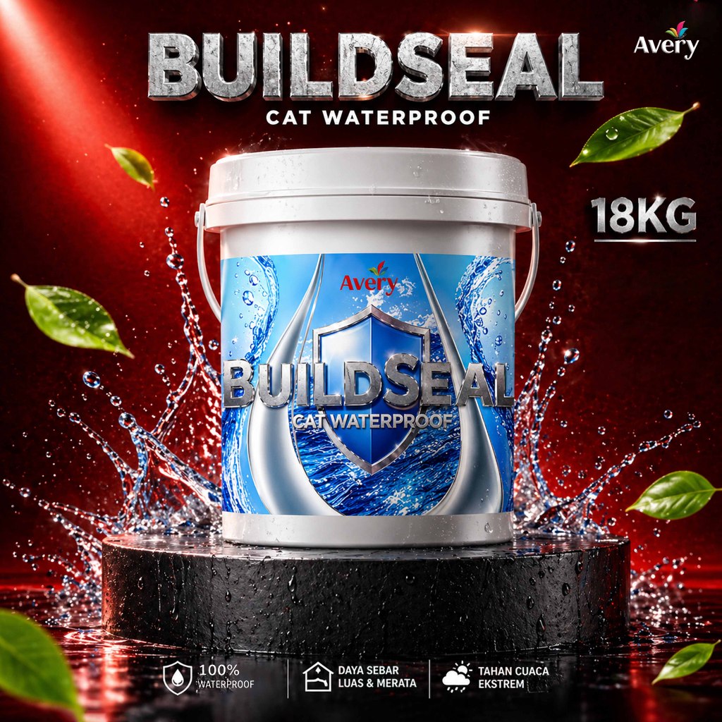 AVERY Buildseal Cat Waterproof 18Kg – Cat Pelindung Dinding Anti Air & Tahan Cuaca Hujan