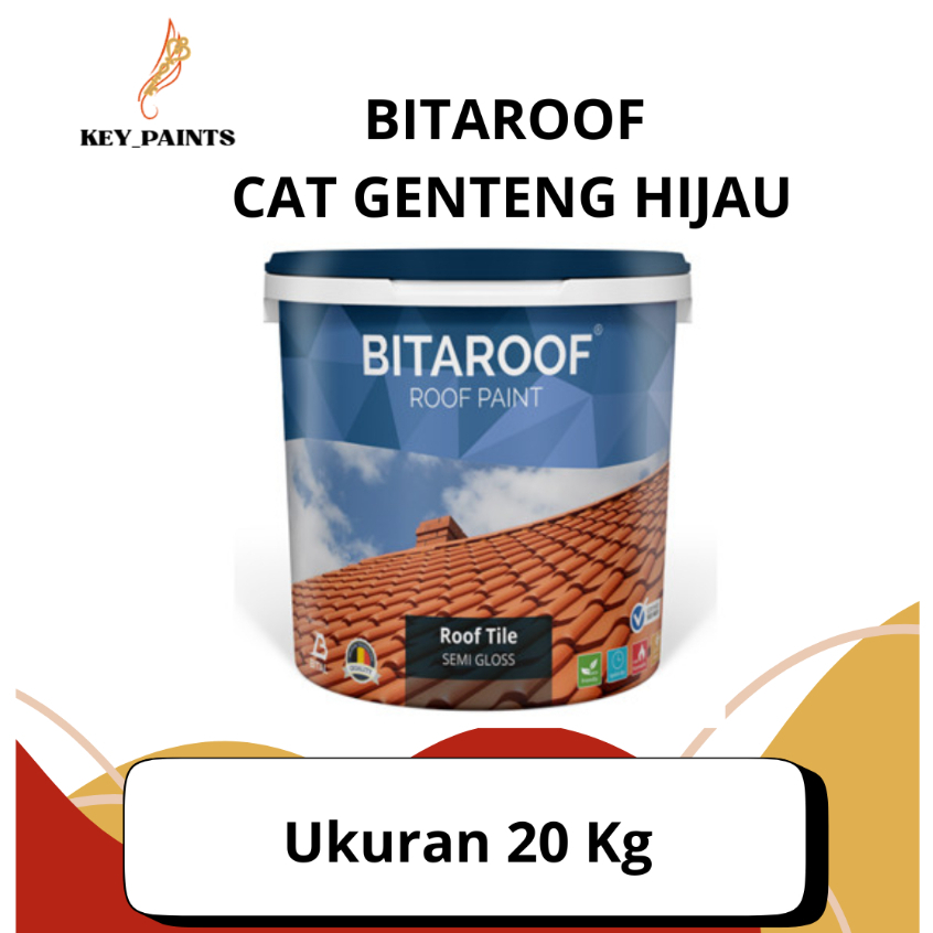 Bitaroof Cat Genteng Hijau 20 Kg Waterproof Anti Lumut Tahan Lama