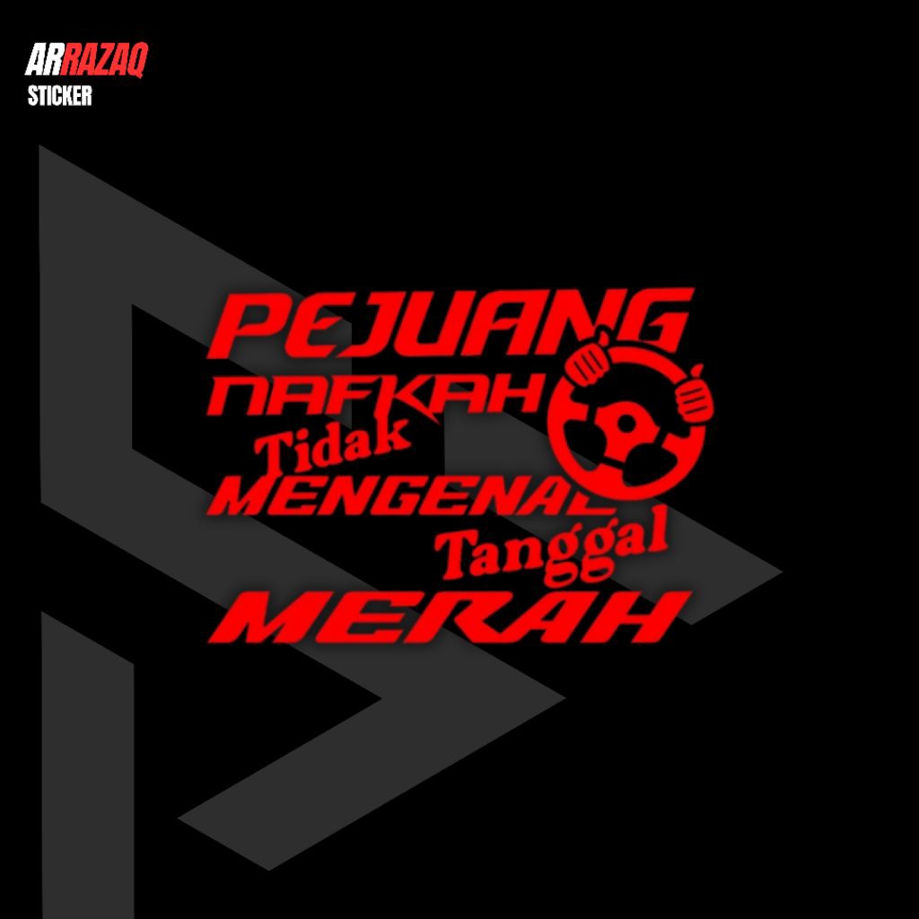 Stiker mobil truk/pickup custom stiker cutting ditempel di kaca mobil truk/pickup stiker KATA KATA