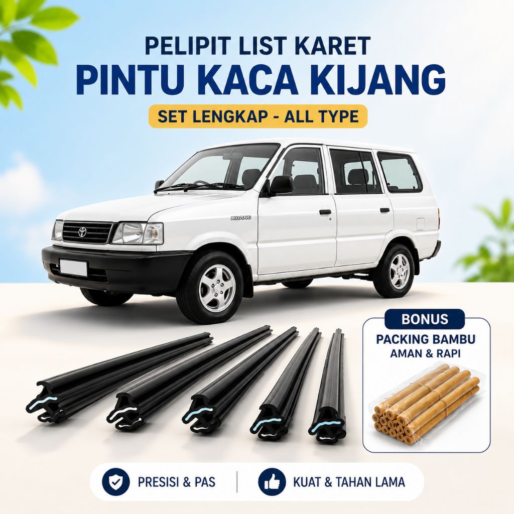 Pelipit karet pintu kaca semua mobil kijang 85 cm 90 cm 105cm