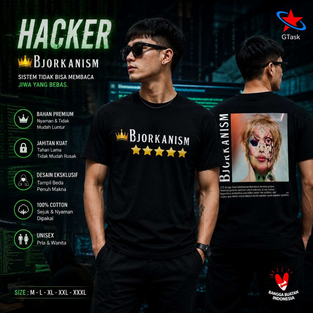 Kaos Distro Hacker Bjorka / Baju Distro Bjorka Keren / Xshirt Terlaris