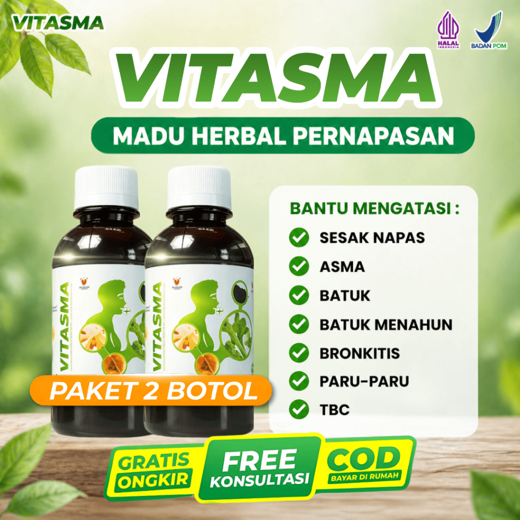 Madu Vitasma 2 Botol Madu Batuk Kronis Vitasma Original Obat Herbal MADU ASMA