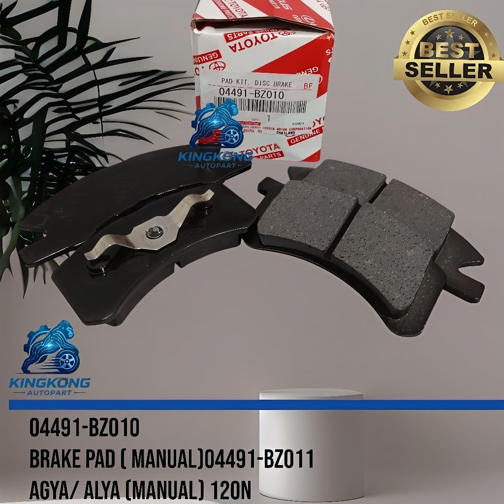 04491-BZ010 BRAKE PAD /KAMPAS REM DEPAN( MANUAL)04491-BZ011-AGYA/AYLA MANUAL 12" ON