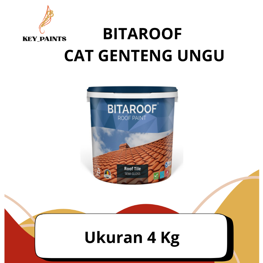 Bitaroof Cat Genteng Ungu 4 Kg Waterproof Anti Lumut Tahan Lama