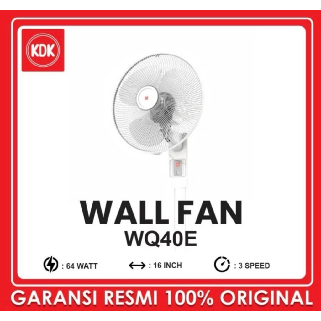 KDK Kipas Dinding 2 Tarikan WQ-40E Wall Fan KDK WQ40E