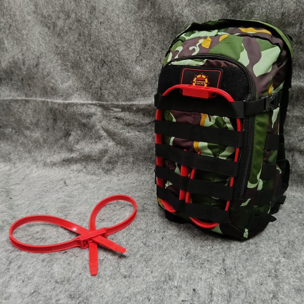 Tas Tactical Scorpion GEN 1 Loreng BRIMOB Fullset Tali Tis Merah / Tas Tactical Loreng BRIMOB / Tas 