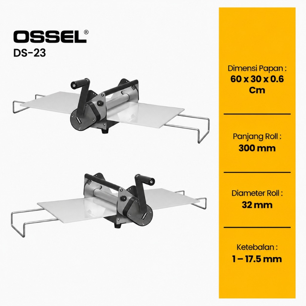 OSSEL Dough Sheeter Manual Penipis Adonan Manual DS-23 OSSEL