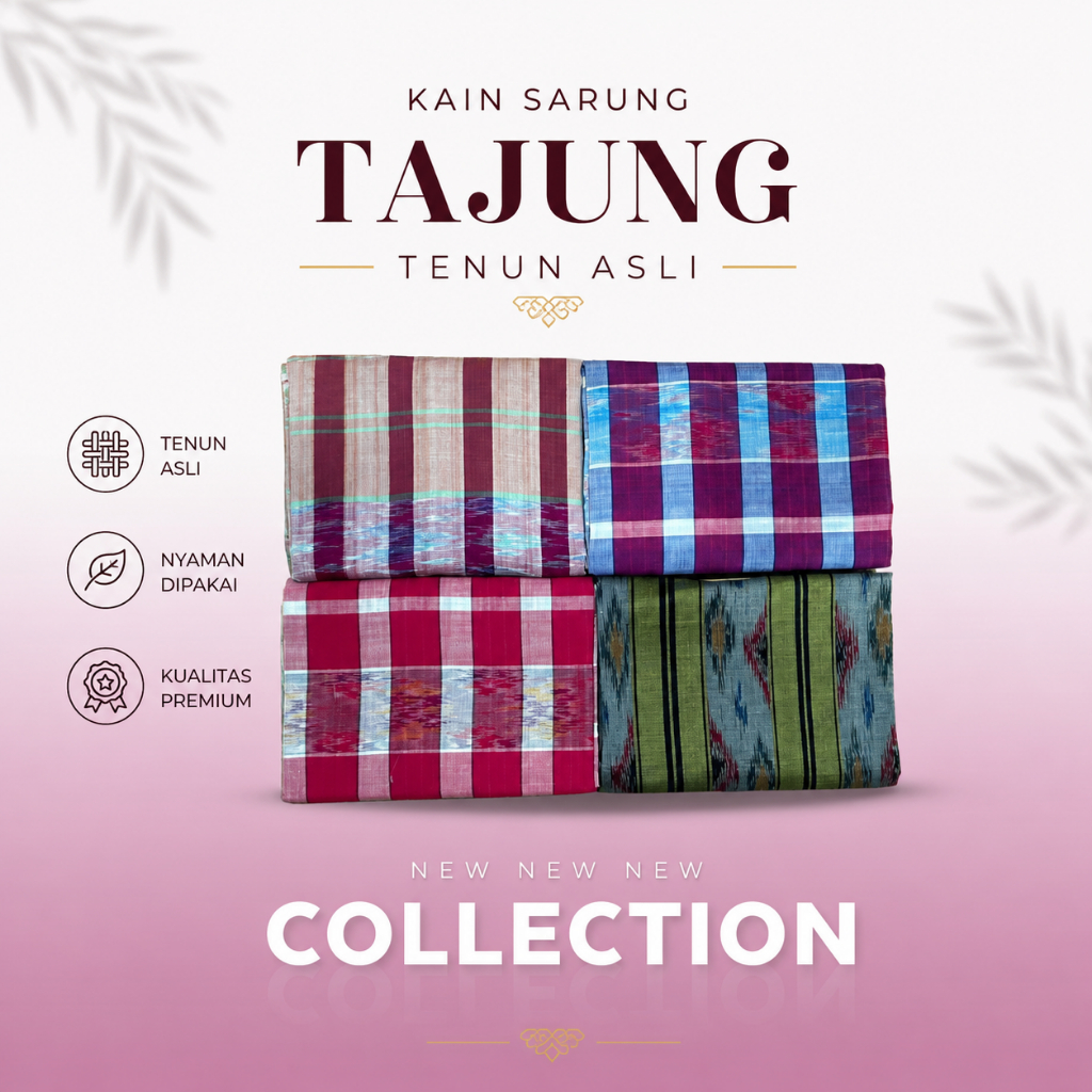 Kain Sarung Tajung Tenun Asli Khas Palembang Berbagai Macam Motif & Warna - Yoko Songket
