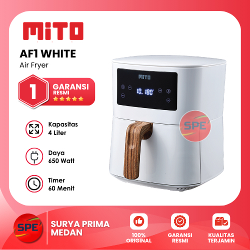 AIR FRYER DIGITAL MITO KAPASITAS 4 LITER AF1 WHITE GARANSI RESMI (MEDAN)