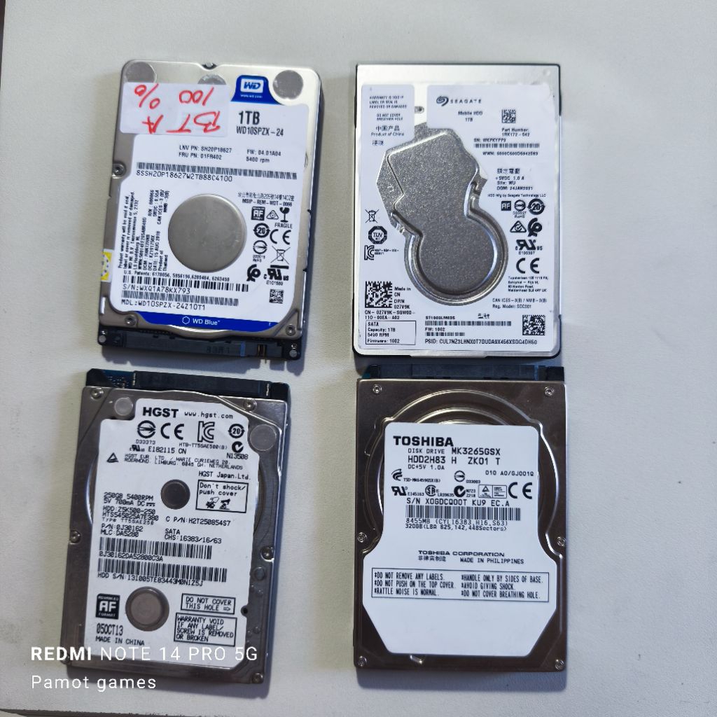 hdd ps3/ ps4 2,5 inc original garansi 1tb/500gb/160